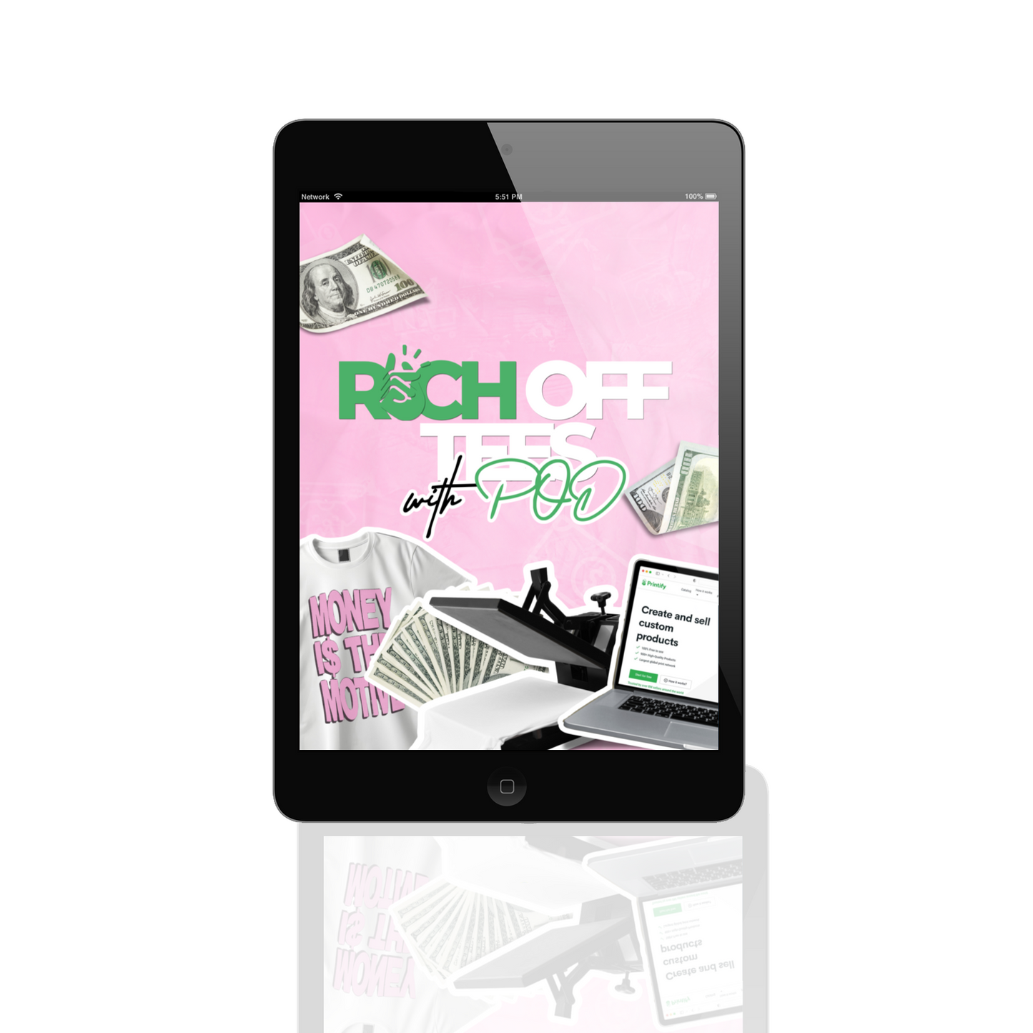 "Rich off tees" with Print On Demand