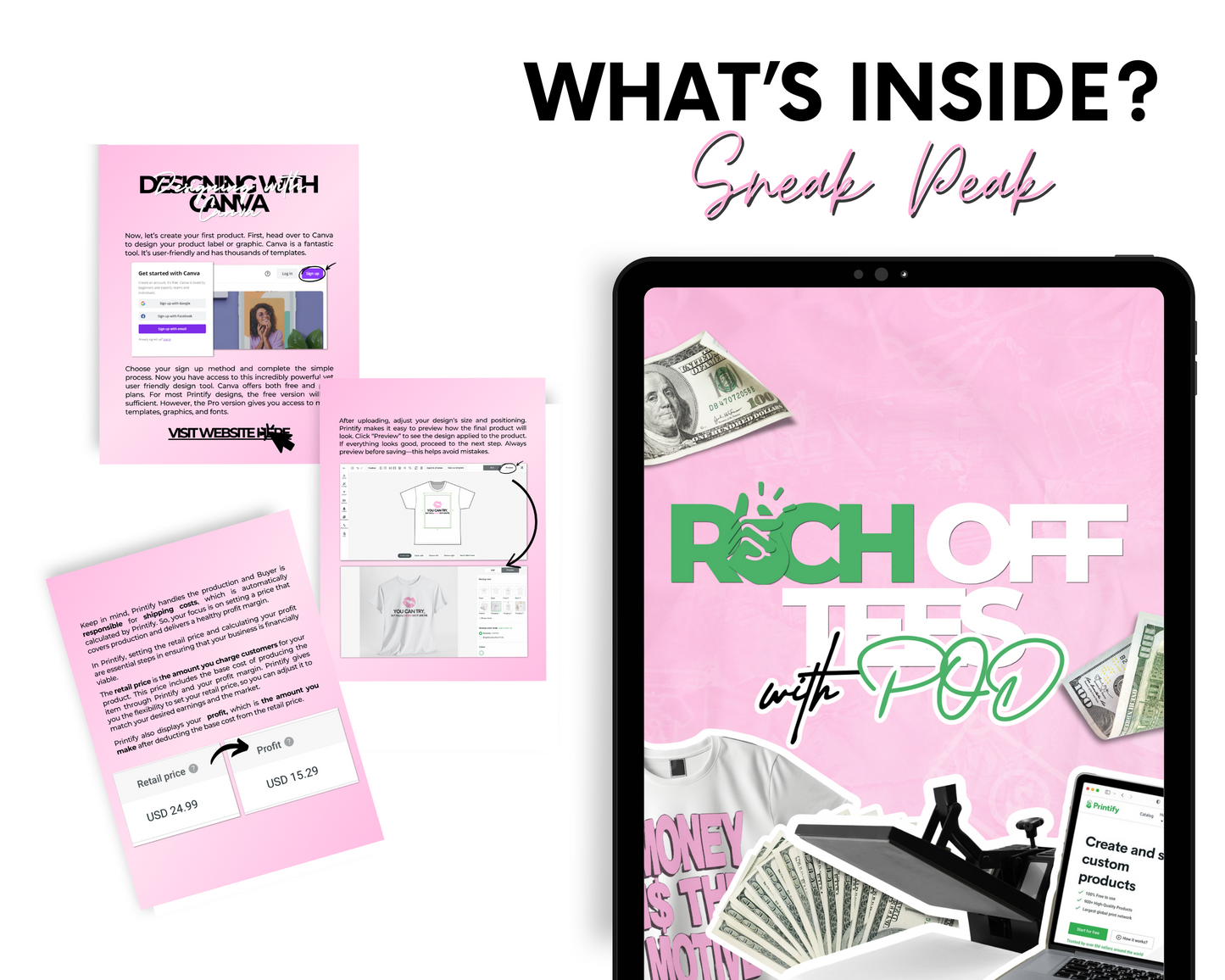 "Rich off tees" with Print On Demand