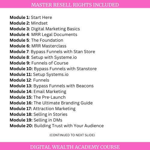 DWA Course (Master Digital Marketing)