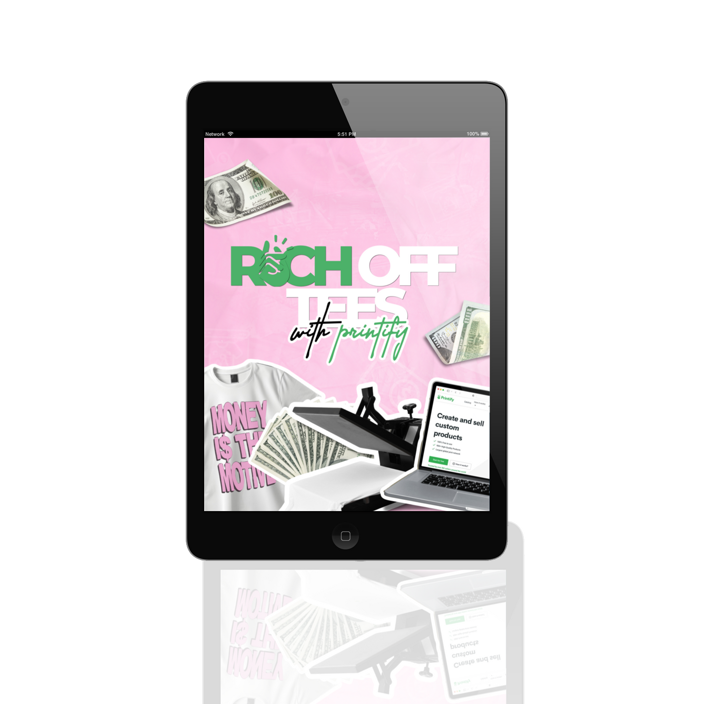 "Rich off tees" with Printify