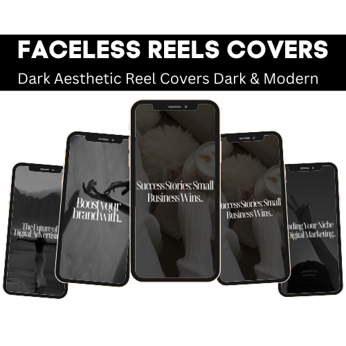 Dark Aesthetic Reel Covers Dark & Modern